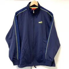 日本製◎ (^w^)b PUMA プーマ ジップアップ トラックジャケット ジャージ 長袖 トレーニング トップス スポーツ 運動 ランニング 練習着 ジム サッカー バスケ 野球 ネイビー メンズ 男性 サイズM