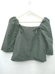 ◇ BASEMENT online ベースメント スクエアネック 半袖 ブラウス カットソー サイズF ブラック レディース P  【1407260012467】