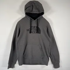古着 ザ・ノースフェイス THE NORTH FACE パーカー スウェット プルオーバー  ビッグロゴプリント フーディ M  ダークグレー メンズ