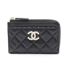 シャネル CHANEL コインケース マトラッセ AP3816 ブラック ラムスキン（羊革） マトラッセ コインカードホルダー レディース Used A