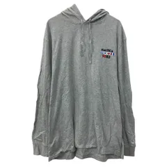 NAUTICA ロゴスウェット パーカー XXL グレー ノーティカ プルオーバー 刺繍ロゴ 国旗 バックロゴ バックデザイン 冬物 a709-6790