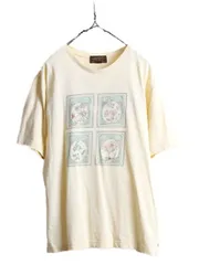 【お得なクーポン配布中!】 80s エディーバウアー フラワー アート プリント Tシャツ S イラスト 黄