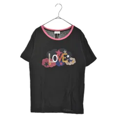 SAINT LAURENT PARIS (サンローランパリ) LOVEプリント 半袖Tシャツ カットソー 458261 ブラックのサムネイル