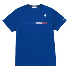 le coq sportif トリコプリントゲームシャツ QTMVJA91-BL 2024SS ブルー ルコックスポルティフ  MEN テニス