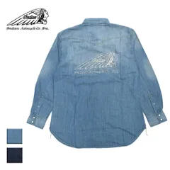 【新品】 Indian インディアン Denim Western Shirt HEAD DRESS メンズ/レディース ブリーチ/インディゴ M-XLのサムネイル