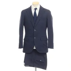 【中古】マッキントッシュフィロソフィー MACKINTOSH PHILOSOPHY ポリエステル スリーピース 2B セットアップ スーツ ネイビー【サイズジャケット36R/ジレ38/パンツ40】【メンズ】のサムネイル
