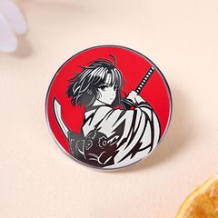 2点セット　金属バッジ 『空の境界』両儀式 ブローチ キャラクターデザイン 書包用デコレーションピン コレクショングッズ 送料無料