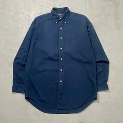 90年代 Polo by Ralph Lauren ポロバイラルフローレン BLAKE 長袖 コットンツイルシャツ メンズM-L相当 