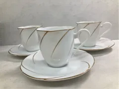 08.0004. HOYA カップ＆ソーサー 3客セット