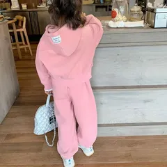 子供服 女の子 ジャージ 上下セット 2点セット 100-150cm シンプル 運動着 体育 ガールズ おしゃれ キッズ スウェット 長袖 スポーツウェア 9AFv338