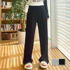 プレス加工スウェットパンツ レディース 10代 20代 30代 韓国ファッション カジュアル 春 夏 秋 冬 可愛い おしゃれ シンプル ズボン 黒