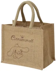 [アスペルシオ] キャラクター ジュート バッグ かわいい マチつき ミニバッグ レディース 麻バッグ ジュートバッグ コンパクトバック 休憩バッグ ランチバック ジュートバック てさげ ミニトートバッグ もち運び ミニトート 取っ手 [シナモロール] [S]