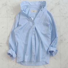 極美品！【WEEKEND Max Mara ウィークエンド マックスマーラ】シャツ 44サイズ 水色 綿100% 大きいサイズ