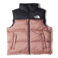 美品 Supreme シュプリーム THE NORTH FACE ノースフェイス スタッズ柄 ヌプシ ダウンベスト Studded Nuptse Vest 21SS レッド L コラボ ブランド カジュアルのサムネイル