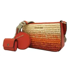 マイケルコース ショルダーバッグ ストロー クロスボディバッグ Airpods Pro用ケース付き 35S5GTVC1W RED CLAY アウトレット レディース