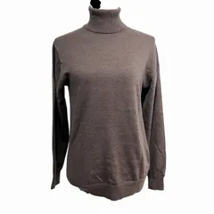 アーバンリサーチ ドアーズ URBAN RESEARCH DOORS 美品 ニット セーター タートルネック ウール100％ 茶 ブラウン 38 約M
