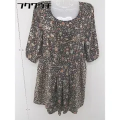 ◇ BEAUTY&YOUTH ビューティ&ユース UNITED ARROWS 花柄 七分丈 ミニ ワンピース ブラック系 レディース 【中古】 【1105260005082】