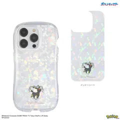 ポケットモンスター iPhone 15 Pro クリスタルクリアケース ブラッキー POKE-908C