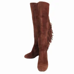 Christian Louboutin ルブタン フリンジスエードロングブーツ