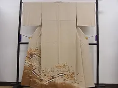 刺繍 笹 金彩 三つ紋 素敵なデザイン 色留袖 正絹 AK-5052 刺繍 笹 金彩 三つ紋 素敵なデザイン 色留袖 正絹 AK-5052
