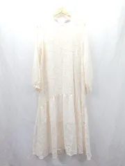 ◇ ⊂ sakishima tokyo サキシマトーキョー 花柄 透け感 長袖 ロング ワンピース サイズM アイボリー レディース E  【1503060048511】のサムネイル