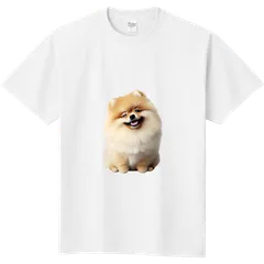 ポメラニアン　犬デザインTシャツ　メンズ・レディース・キッズ