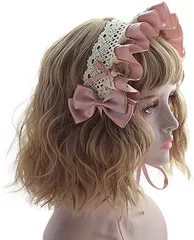 MORY TRADE morytrade カチューシャ ヘッドドレス フリル メイド コスプレ(あずき色)