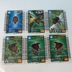 甲虫王者ムシキング【025 ヒルトゥスヘラヅノカブト キラ含む6枚セット】当時物 トレーディング カード ゲーム トレカ■SEGA サガ【中古】