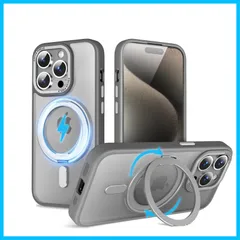 【特価商品】米軍MIL規格 いphone15pro リング付き max max magsafe ケース ケース magsafe pro 超強磁力 15 iphone 落下防止 ワイヤレス充電対応 iphone15promax ケース】360°回転スタンド ケー