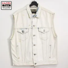 90s USA製 vintage Levi's シルバータブ silverTab ブリーチ デニムベスト メンズ 表記Lサイズ
