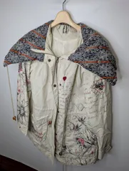 Desigual デシグアル 花柄刺繍ジャケット ベストライナー付き M相当