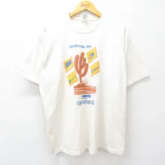 XL/古着 半袖 ビンテージ Tシャツ メンズ 90s サボテン 企業広告 コットン クルーネック 生成り 25aug19 中古