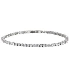 テニスブレスレット 2.5mm CZダイヤ（キュービック・ジルコニア） Tennis Bracelet ホワイトゴールド