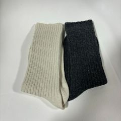 ソックス 靴下  2色組セット 無地ソックス 25-27cm ルーソックス  2足セット 2色セット アウトドア キャンプ