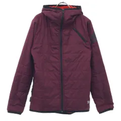 アディダス ロゴプリント フード付き 中綿ジャケット M パープル系 adidas レディース