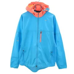 NIKE ナイキ ランニング 長袖 メッシュ切替 ウインドブレーカー L 水色 ジャケット メンズ 古着