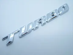 TURBO ターボ エンブレム クロームメッキ 汎用 送料無料 シルバー 両面テープ ステッカー ドレスアップ カスタムパーツ 車用品 カーアクセサリー おしゃれ 女性 男性 人気 カーアクセ 小物