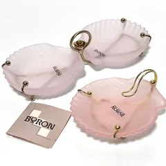 【BYRON】広田硝子　桜色貝殻型　ピンクシェル　小物入セット