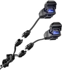 【Kaedear公式(カエディア)】 バイク USB電源 防水 バイク専用 USB スマホ 充電 USBポート SAE DC 12V ヒューズ 電源スイッチ イルミネーション KDR-M3 (タイプAA)