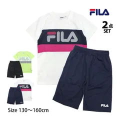 Tシャツ ハーフパンツ 上下セット FILA フィラ ジュニア キッズ 女の子 半袖 子供 セットアップ 吸汗速乾 130cm 140cm 150cm 160cm  2色 j2513