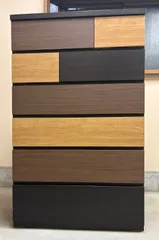 【匿名送料込】ニトリ 6段 ハイチェスト カレナ 洋服収納 モザイク 木目調 ハイチェスト(カレナ 80HC DBR) | ニトリネット【公式】 家具