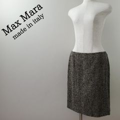 美品！マックスマーラ Max Mara 最高級 白タグウールスカート 黒 40L