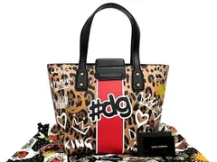 ■新品■未使用■ DOLCE＆GABBANA ドルチェ&amp;ガッバーナ BEATRICE PVC レオパード ヒョウ柄 トートバッグ ハンドバッグ ブラウン系 AV5032 のサムネイル
