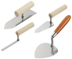 【特価商品】4点セット 狭い所やちょい塗りに最適なミニサイズセット 左官鏝 赤長(Akakanechou)