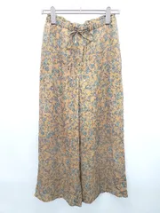 ◇ green label relaxing UNITED ARROWS 総柄 ウエストゴム イージー パンツ サイズ表記なし ブラウン系 レディース P  【1407260045786】