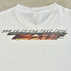 90年代 NIKE ナイキ SEE YA IN THE FAST LANE ロゴプリント Tシャツ メンズXL相当