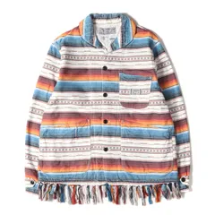 NEIGHBORHOOD ネイバーフッド ジャケット サイズ:L 00s フリンジ付き メキシカンボーダー ショールカラー カバーオール SHIPYARD.MEX / C-JKT ホワイト ブルー オレンジ アウター ブルゾン カジュアル ブランドのサムネイル