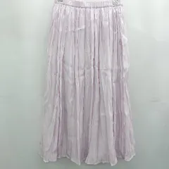 ◇ Θ BABYLONE バビロン 光沢感 シャイニー 膝下丈 ワッシャープリーツ スカート サイズ38 ピンク レディース E  【1505290027403】のサムネイル