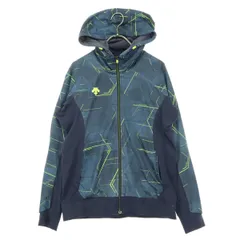 DESCENTE デサント 長袖 ジップジャケット M ネイビー フーディー レディース 古着