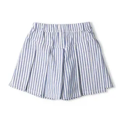 ★新品★『crescent(クレセント)』プリーツキュロット　110cm (43106）　ボトムス　キュロット　スカート　ストライプ　夏　女の子　女子　可愛い　ブルー　丸高衣料